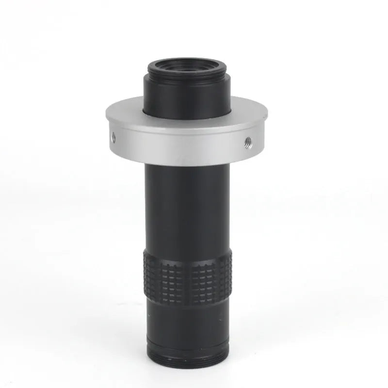 Black industrial camera monocular lens with 130x magnification capability