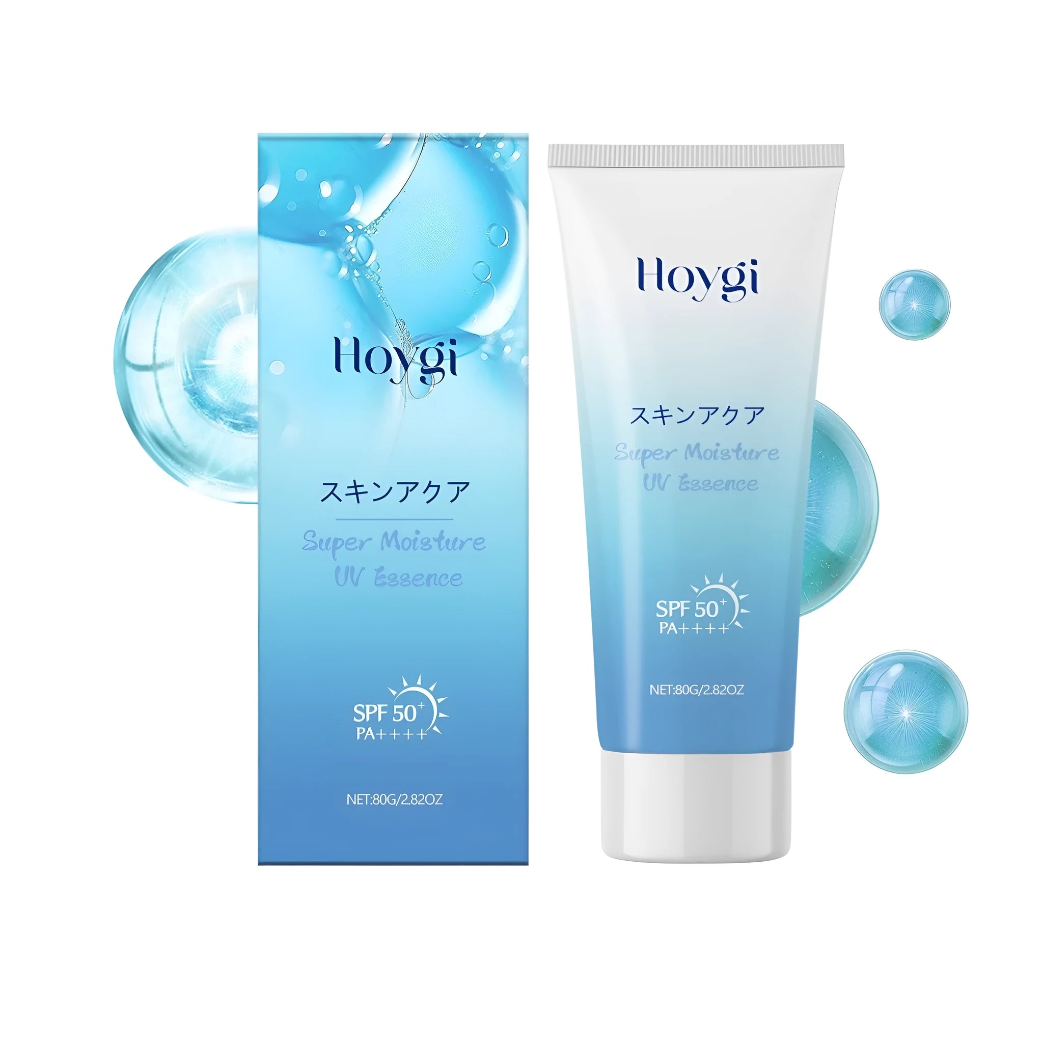 80g tube of refreshing moisturizing sunscreen with hyaluronic acid and titanium dioxide for daily UV protection