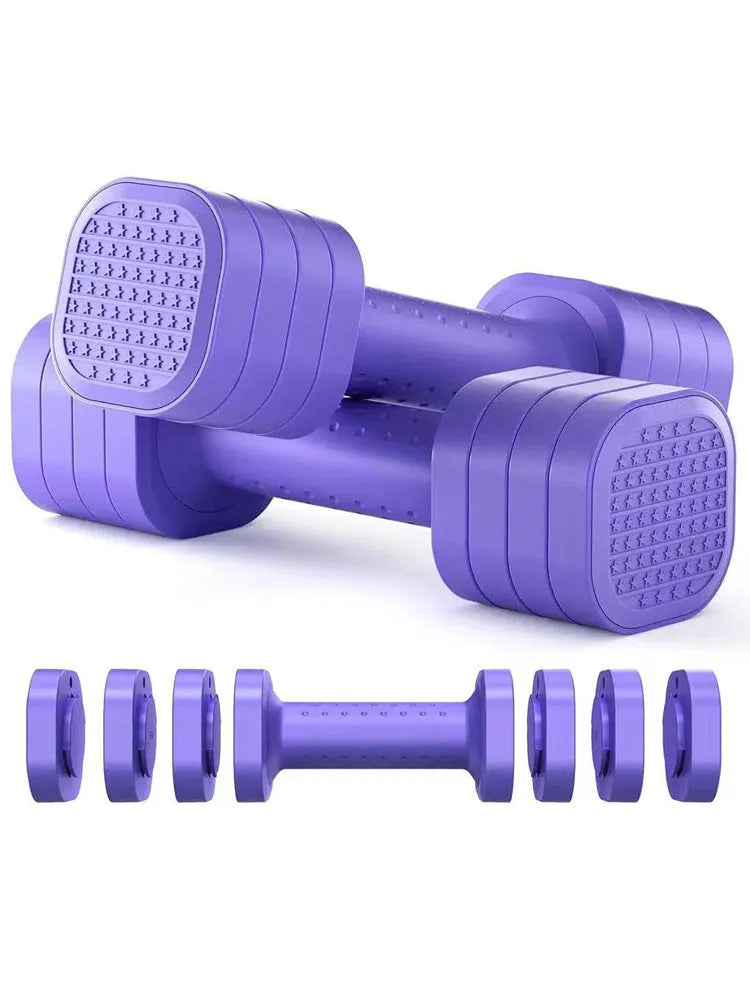 Detachable women's dumbbell set in choice of four colours with adjustable weight design