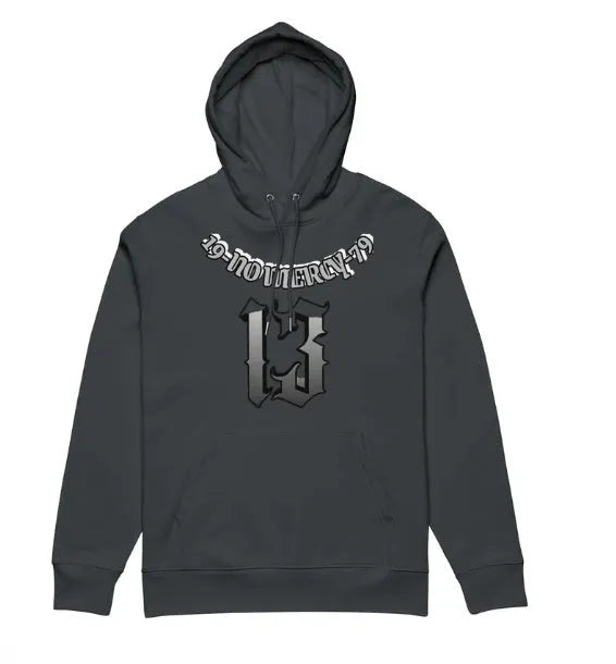 Hooded fleece-lined pullover sweater in loose fit for team uniforms