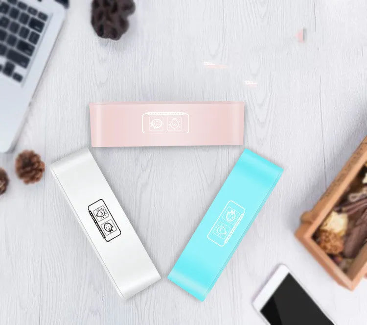 Rectangular blue LED atmosphere light alarm clock with digital display