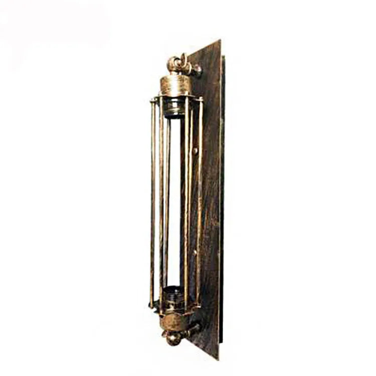 Industrial retro iron wall lamp in antique style with black bronze rust or silver finish
