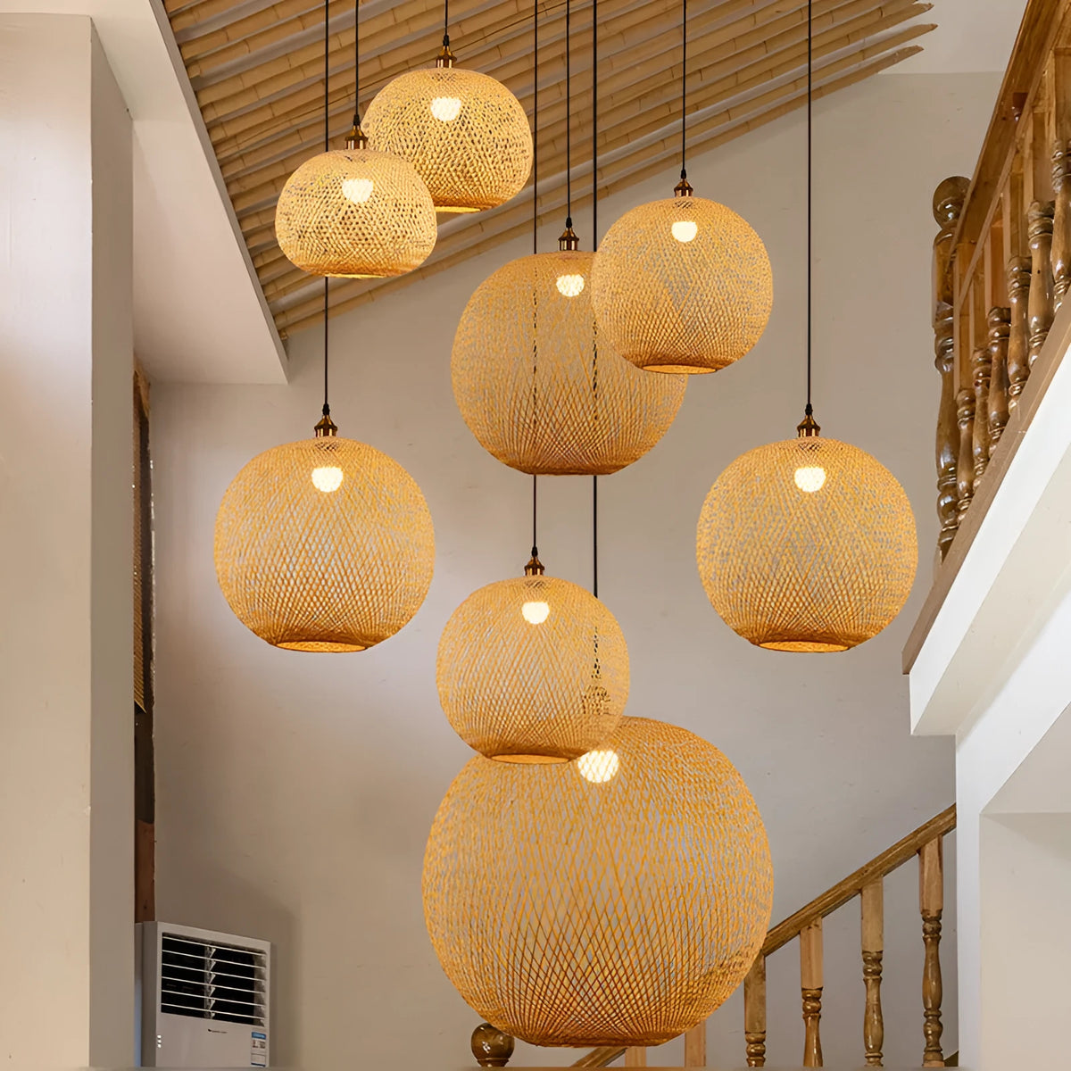 Pastoral style metal chandelier with Edison bulbs in multiple diameter sizes