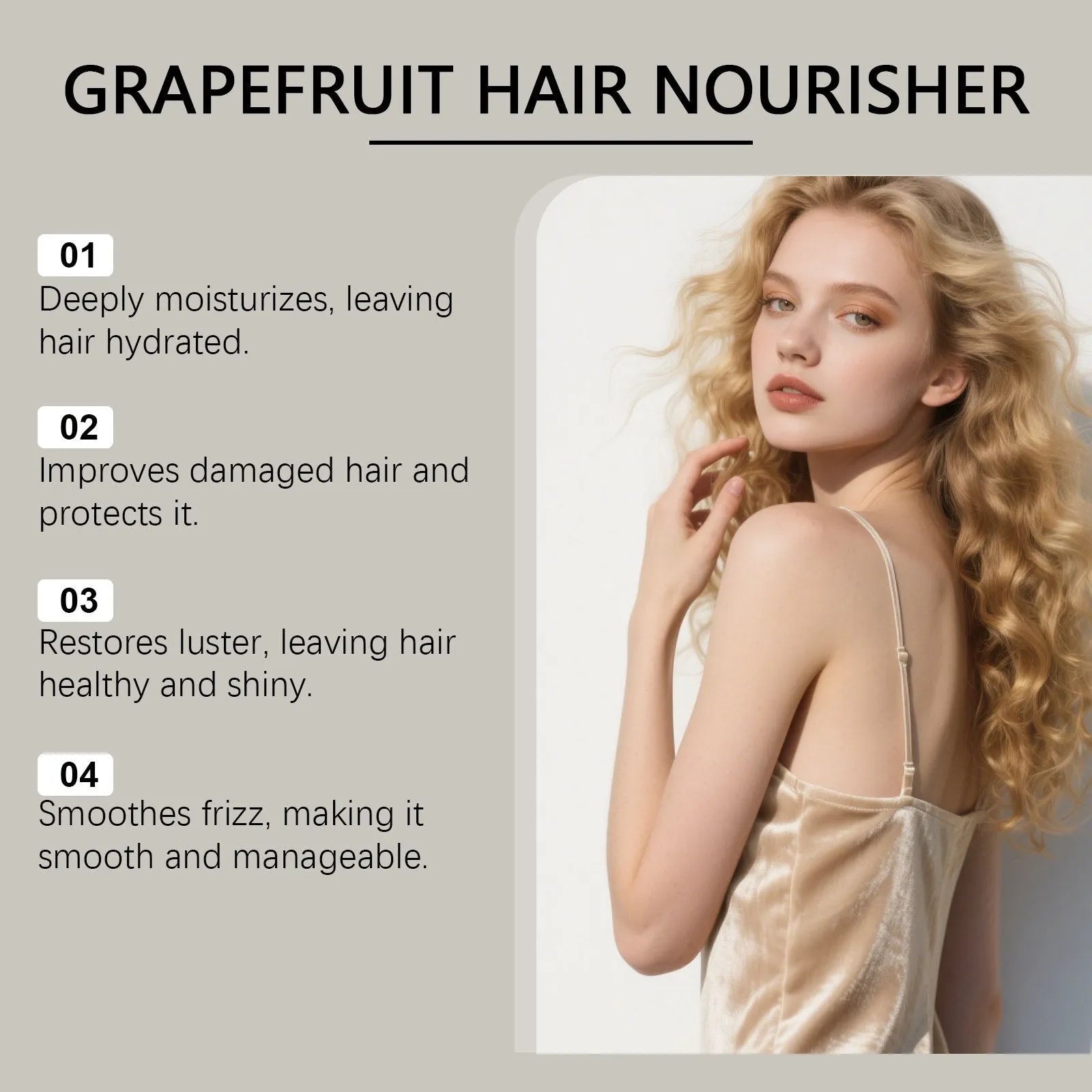 120ml bottle of grapefruit hair conditioner with ginger and rosemary oils