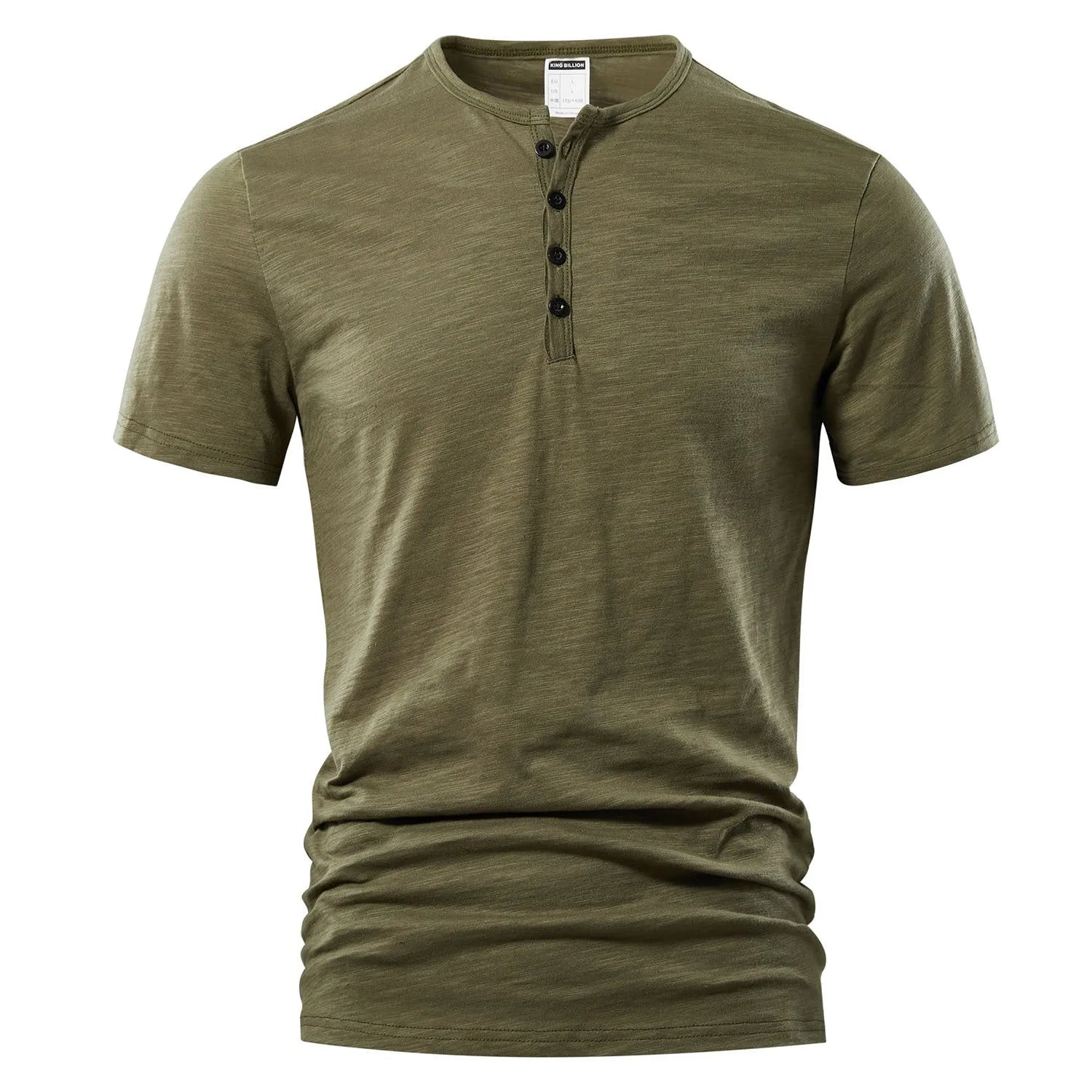 Men's slub cotton short sleeve casual shirt in solid colour options