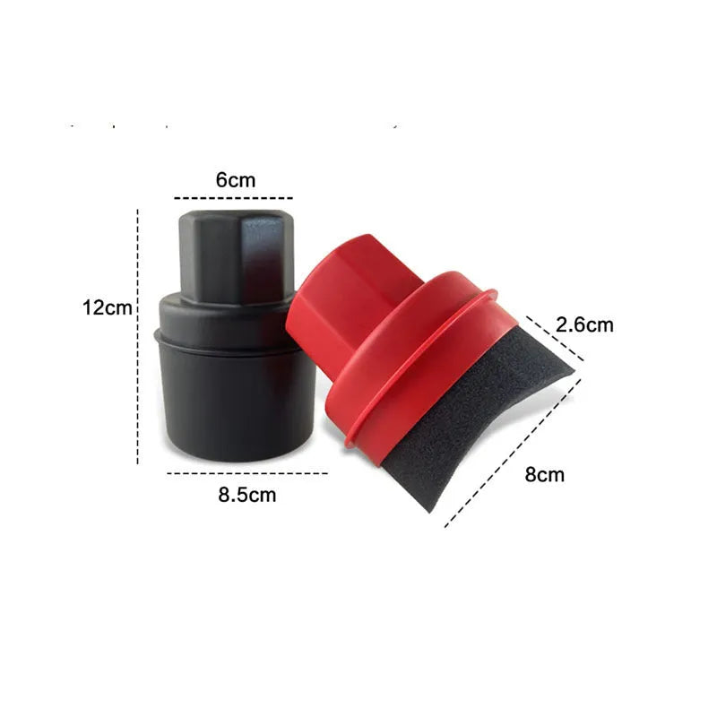 Car tyre polishing sponge brush with high-density waxing sponge and protective lid