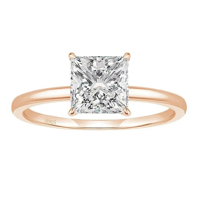 A simple geometric round ring made from 925 silver, shown in silver, gold, and rose gold colour options.