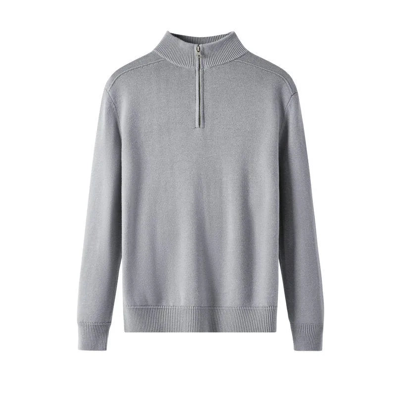 Men's slim-fit casual wool sweater pullover in a choice of six colours.