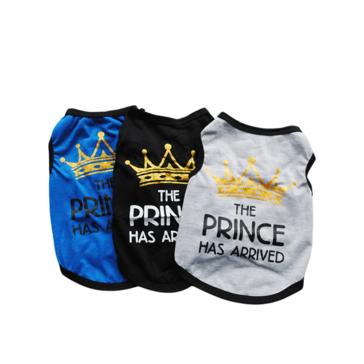 A cotton puppy vest for summer in various colours including Black Prince and Princess Rose