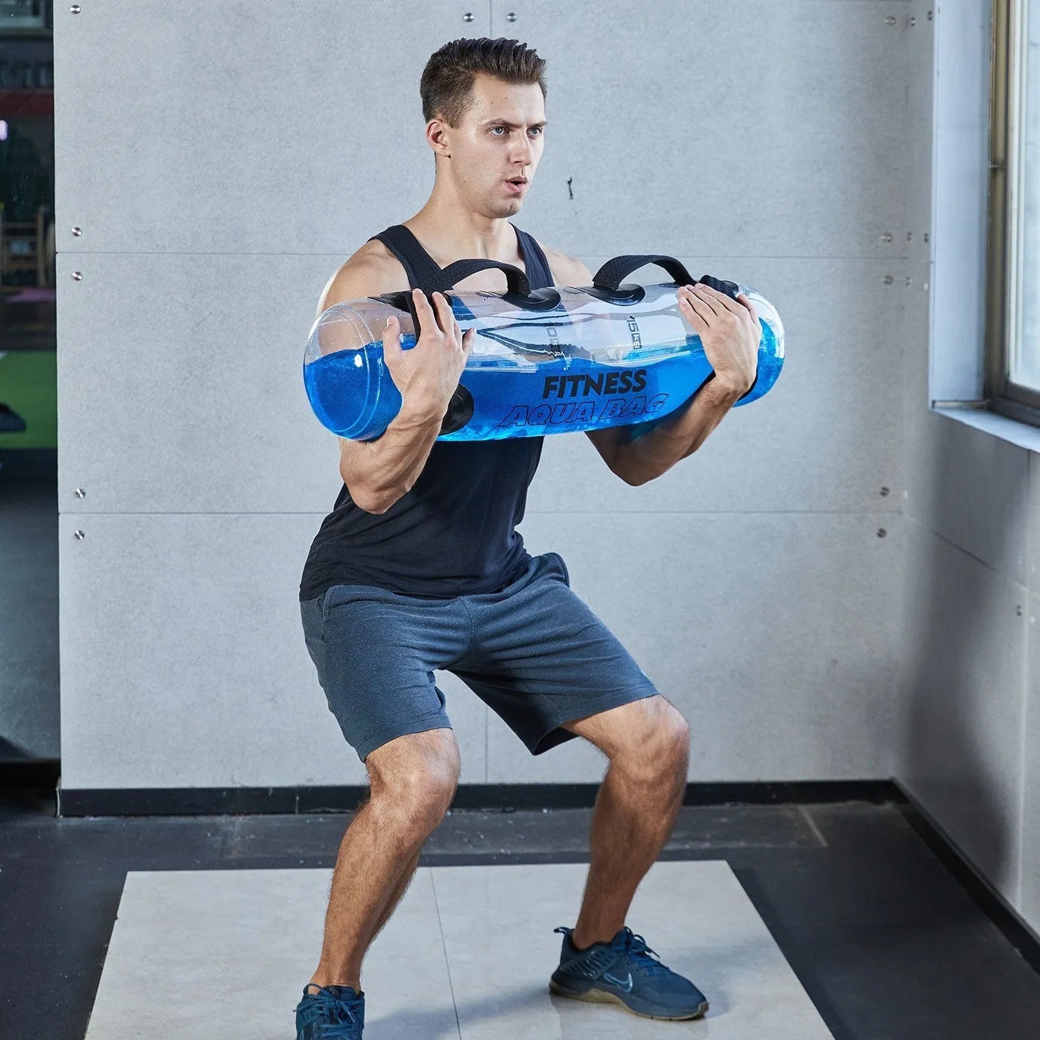Transparent PVC inflatable water weight bag for adjustable strength training