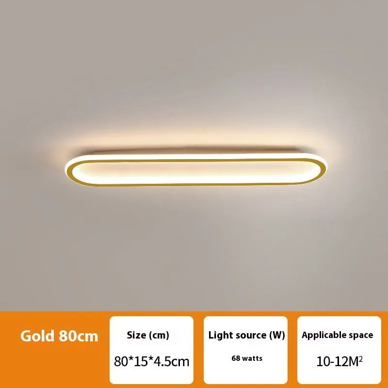 A sleek, linear black strip ceiling lamp with a PVC shade mounted on a white ceiling.