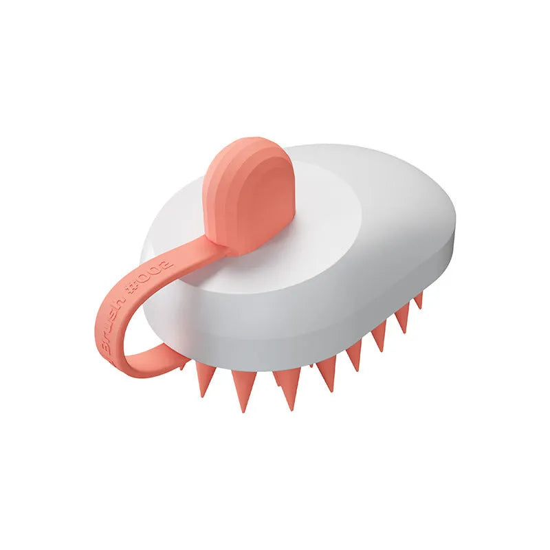 Soft silicone pet bath brush for dogs in four colour options with hair removal function