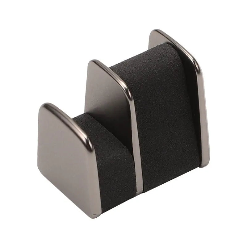 Green zinc alloy and leather car dashboard glasses clip nose pad organiser