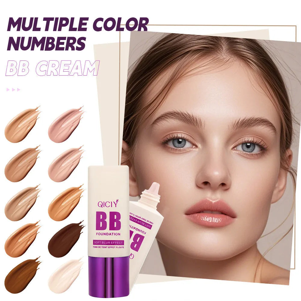 Feeding bottle packaging containing brightening liquid foundation concealer BB cream in 10 shade options