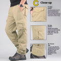 Men's thickened cotton overalls with wool lining in khaki, black, and army green colors