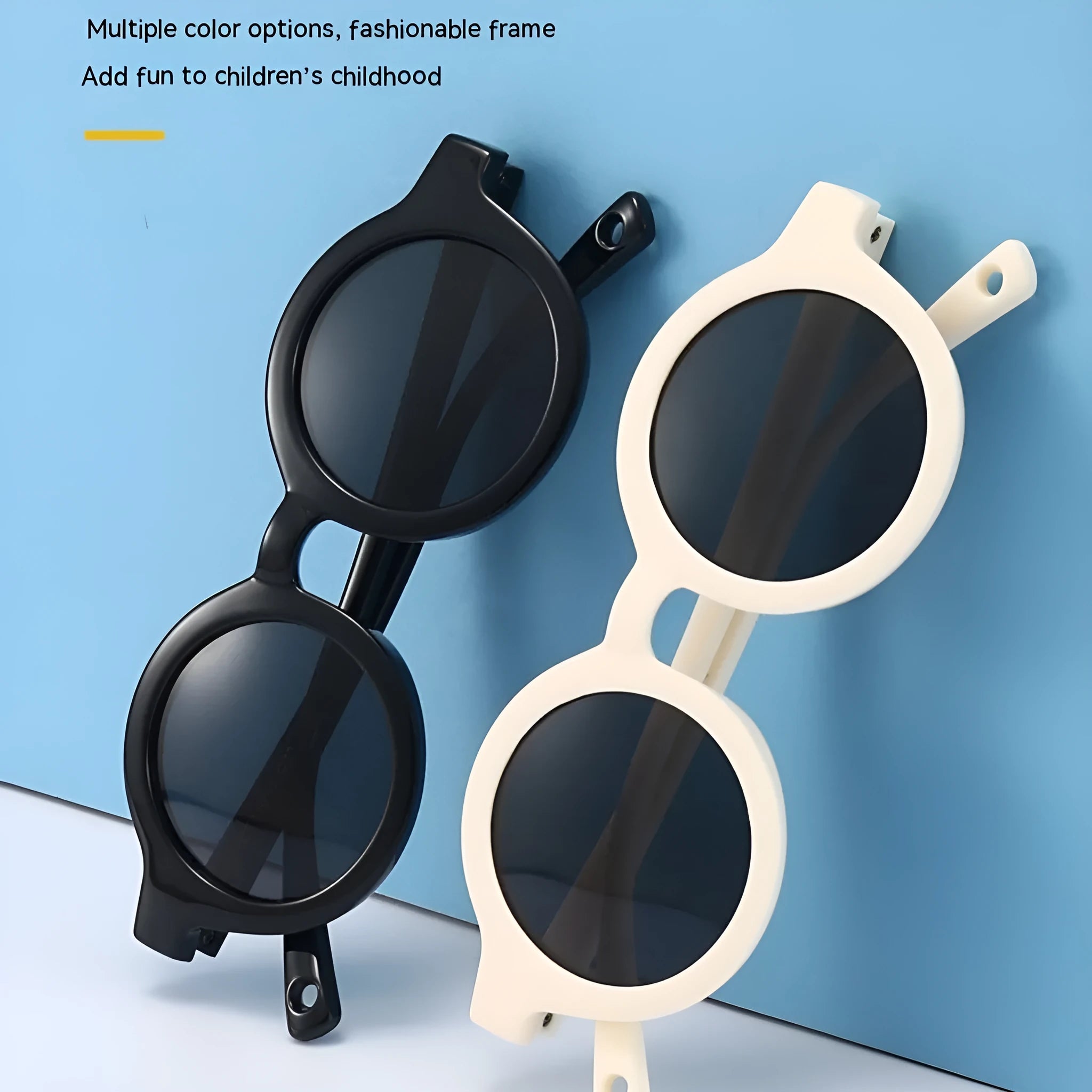 Children's UV400 polarized sunglasses with round frames for ages 0-3 years in multiple colour options