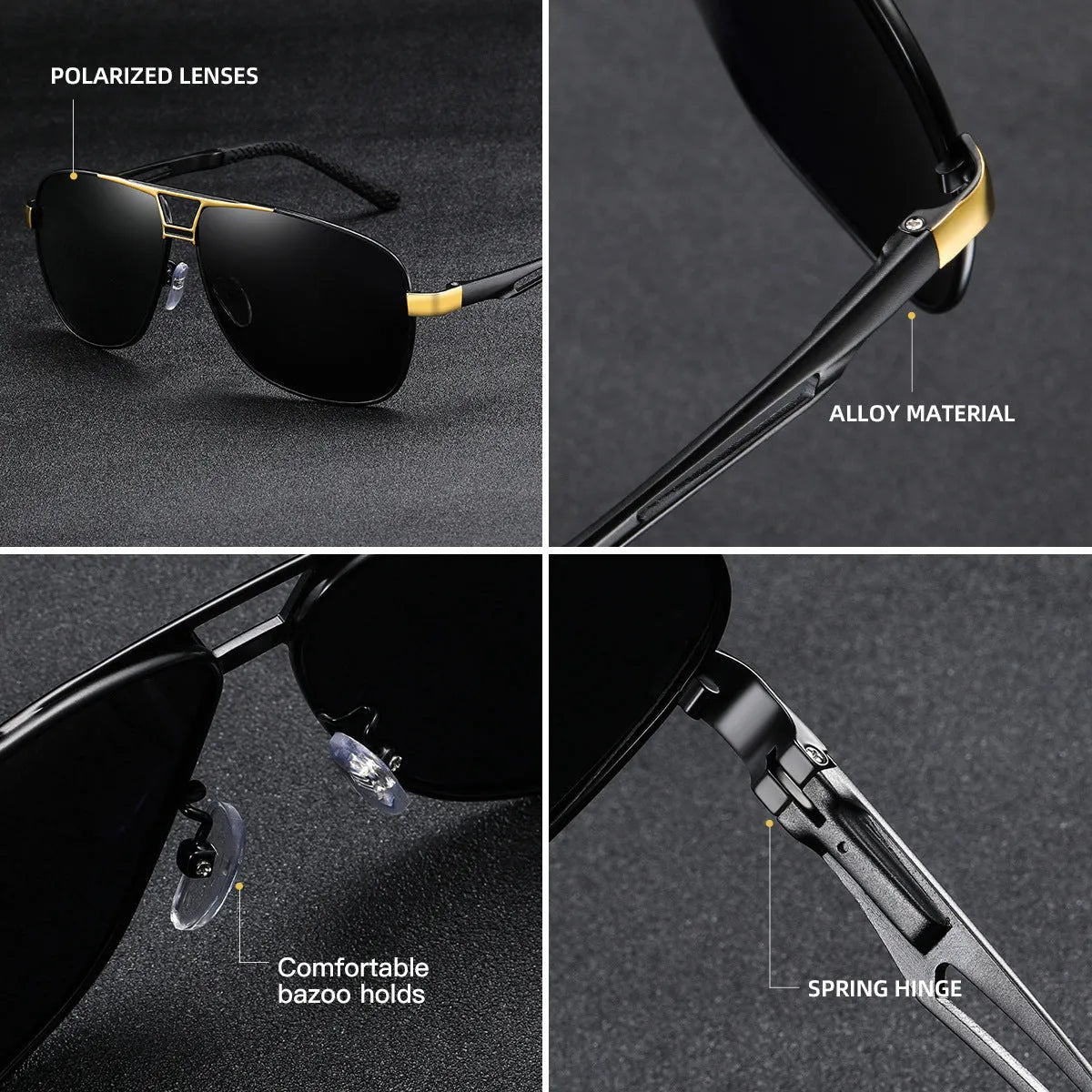Men's orange red aviator sunglasses with polarised lenses and a metal frame.