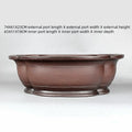 Large handmade purple clay flowerpot in antique crabapple shape, 74x61x23cm, Chinese style