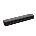 Compact Bluetooth thermal printer for mobile phones measuring 295mm long with black or white housing