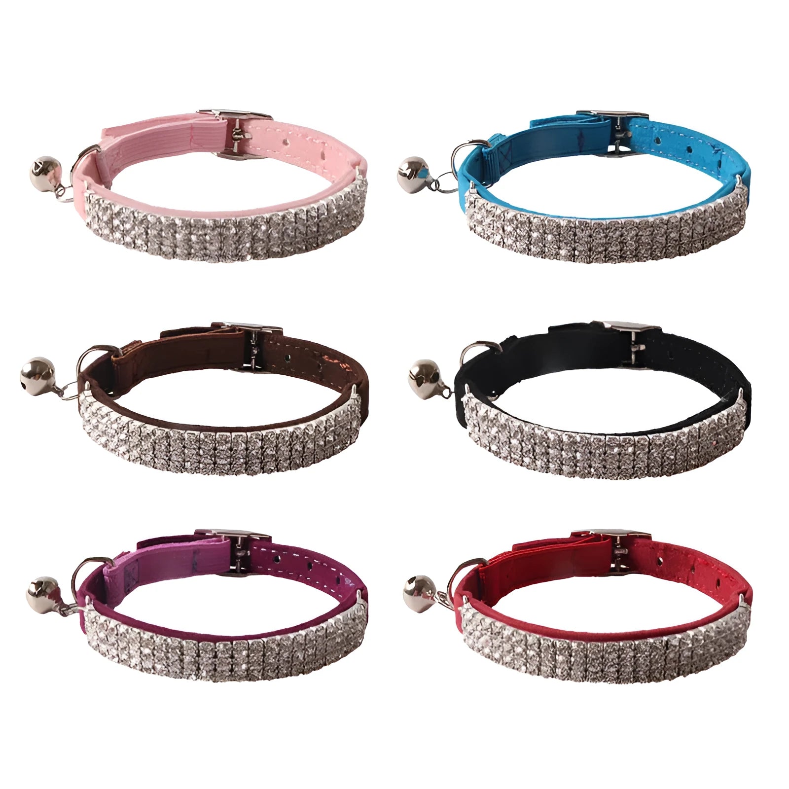 Flannel gang drill cat collar with elastic buckle in multiple colour options