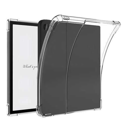 Transparent airbag protective phone case for a Xiaomi e-book on a white background.