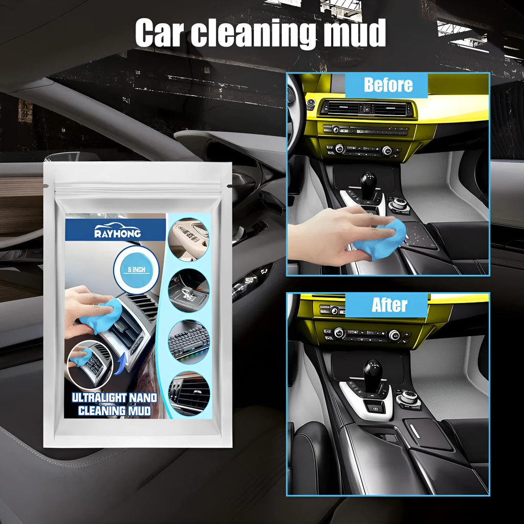 Car interior gap cleaning mud for dust removal from vehicle crevices and household electronics.