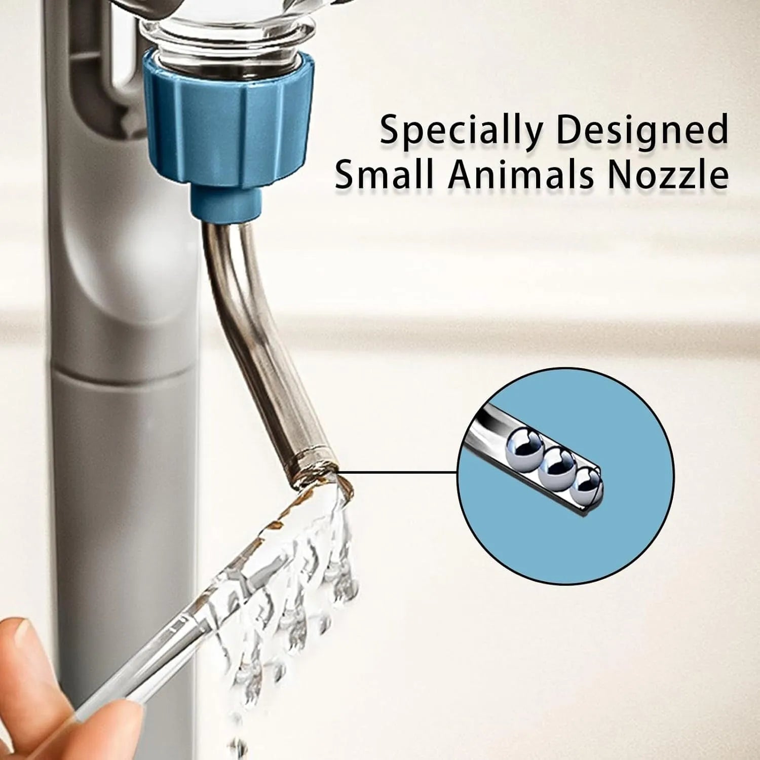 500ml small animal water bottle with rotating nozzle in blue white or yellow for rabbit cage