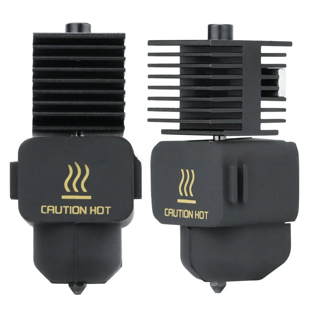 A1A1 Mini 3D printer hot end nozzle assembly with hardened steel nozzle and black silicone sleeve
