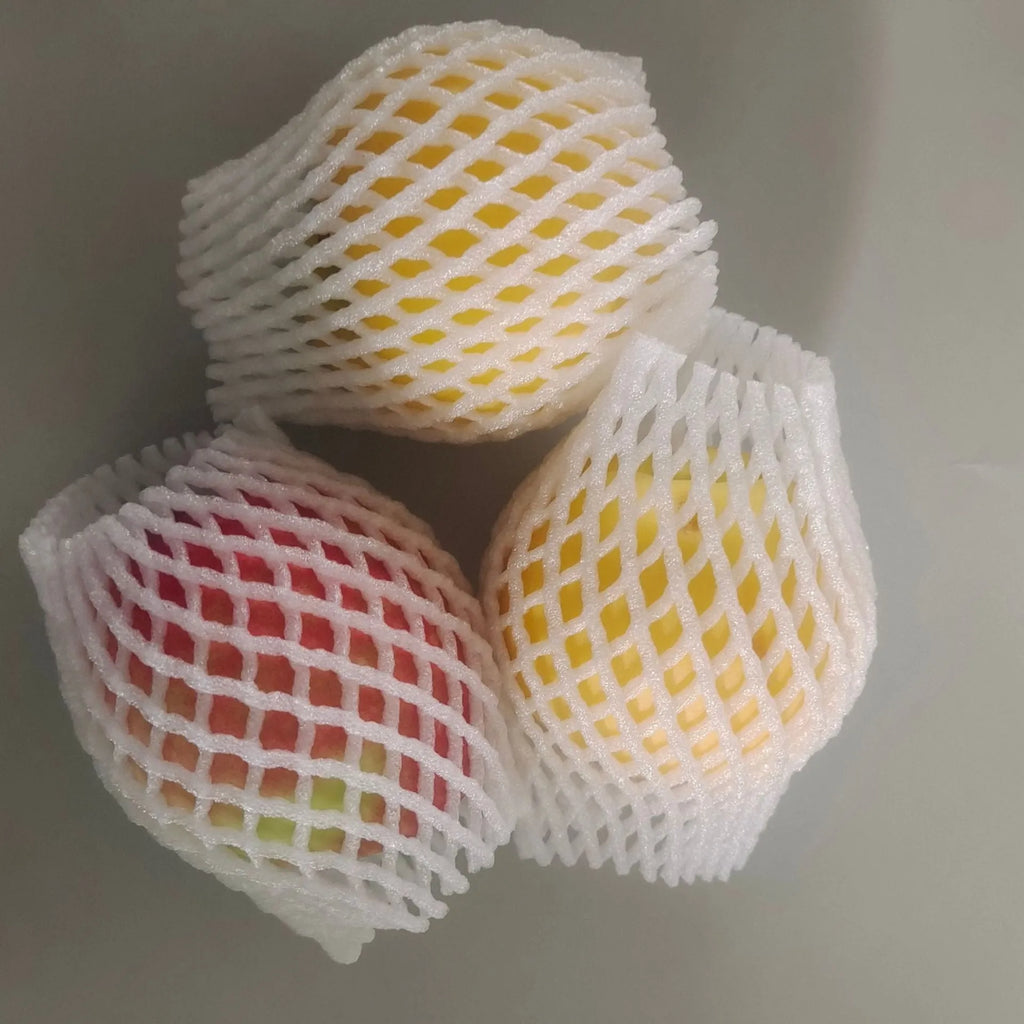 White foam fruit protective net for shockproof packaging in multiple sizes