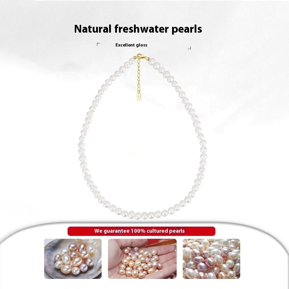 Close-up of a women's adjustable silver necklace with a single 6-7mm natural freshwater pearl pendant.