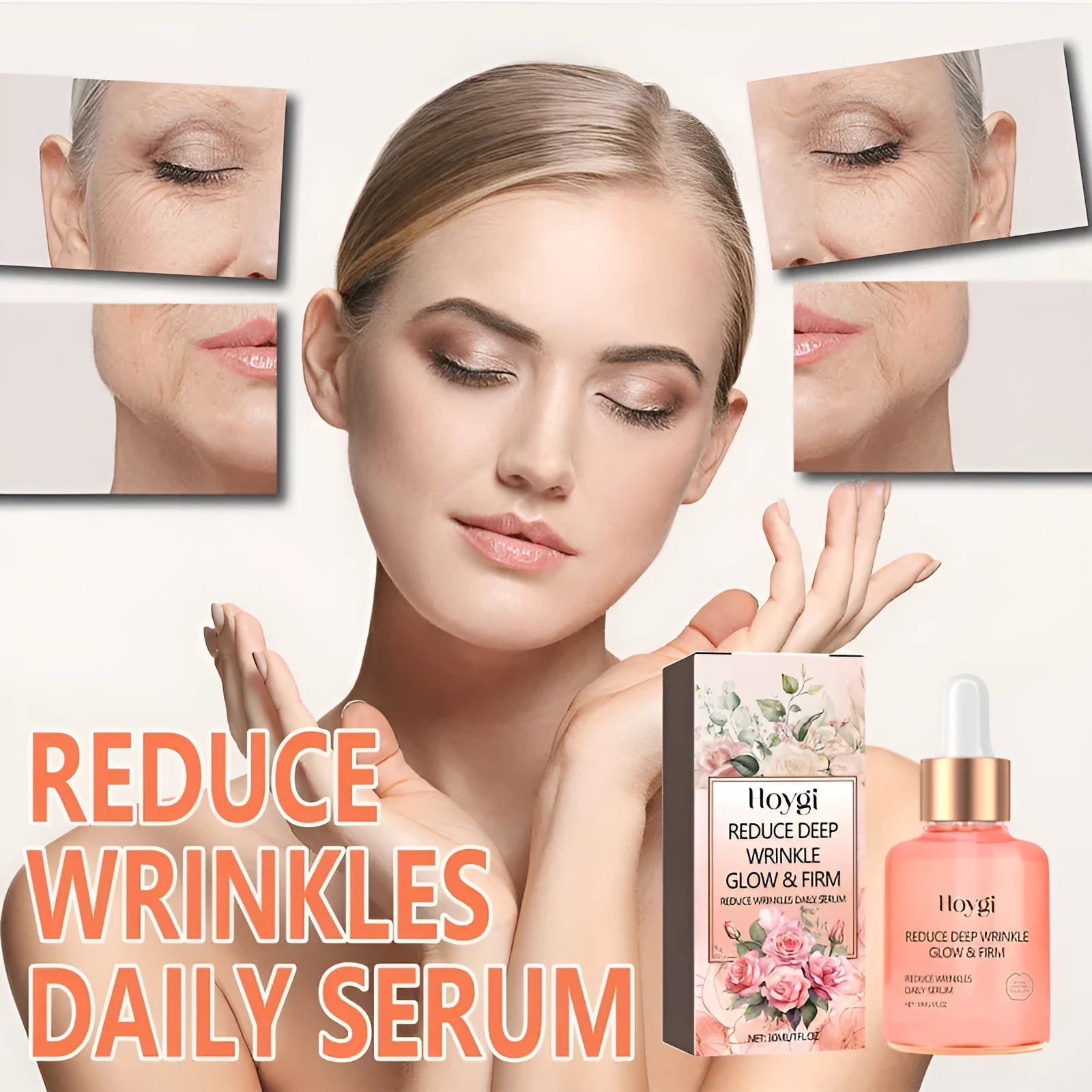 30ml bottle of rose essential oil for facial skin brightening and wrinkle reduction