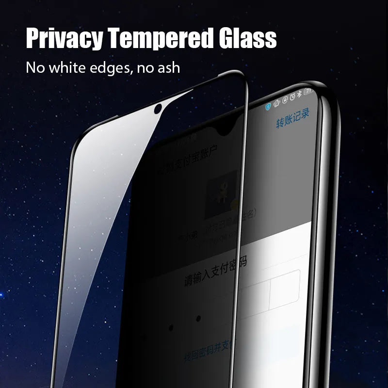 Anti-spy privacy screen protector for Xiaomi Poco and Redmi Note mobile phones