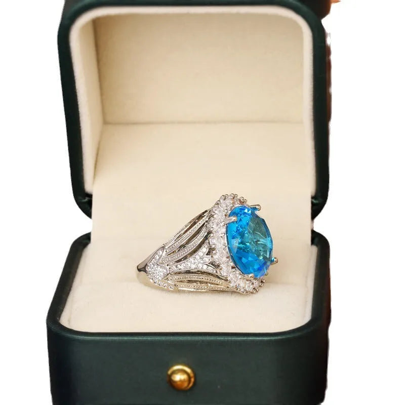 Italian court retro hollow women's ring in brass white steel available sizes 6-10