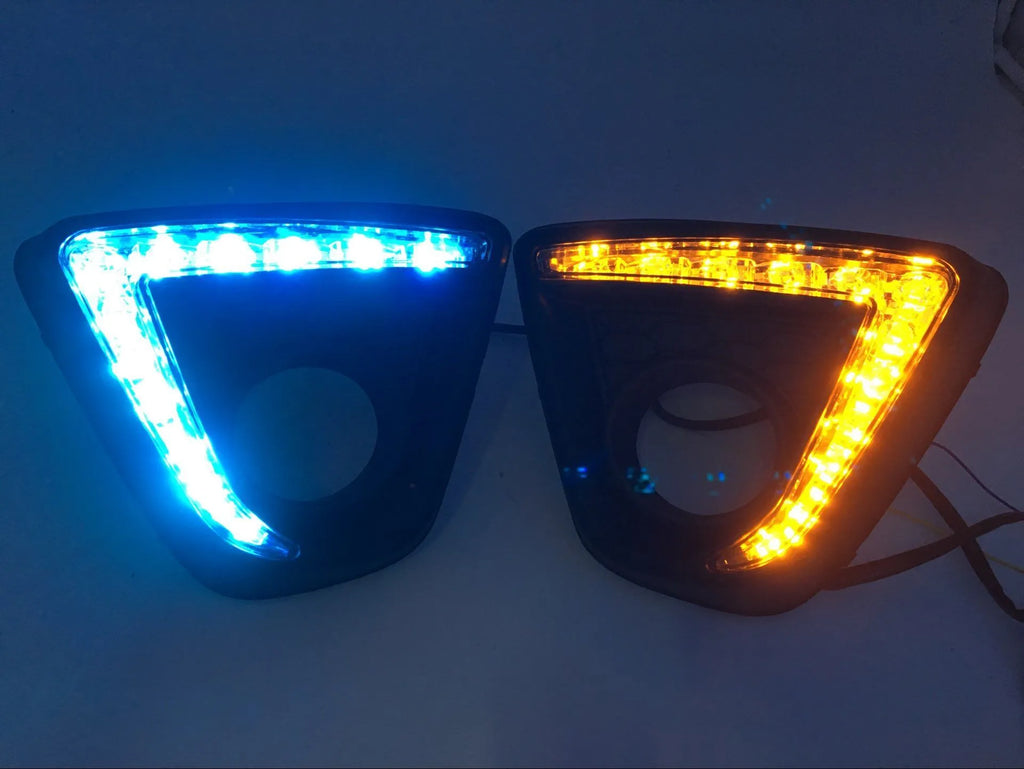 Mazda CX-5 daytime running light LED replacement kit with electroplated housing and multiple style options