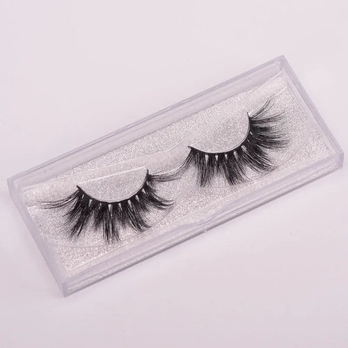 5D mink false eyelashes set with double headed brush and hair cap