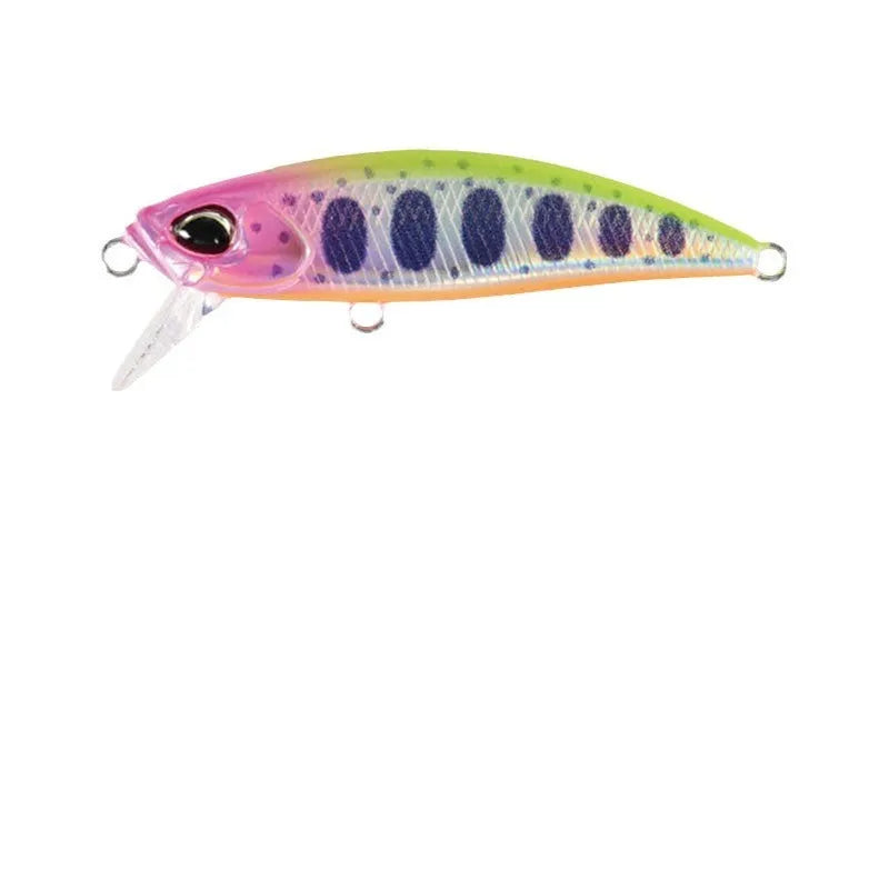 48mm submerged minnow fishing crankbait lure for snakehead and mandarin fish in multiple colours.