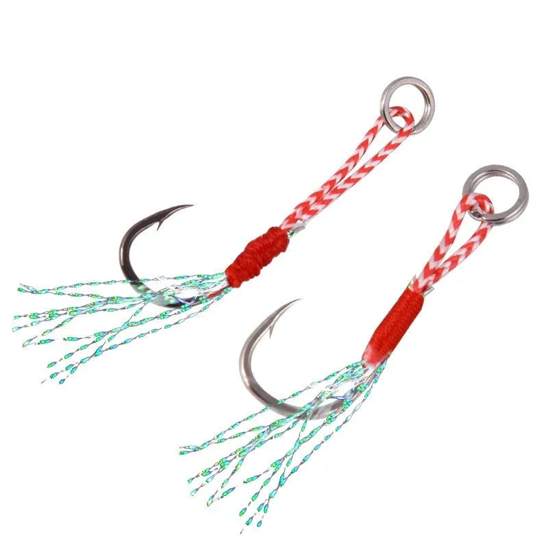 Bright wire iron plate single fishing hooks in sizes 9 through 14 for boat and sea fishing applications.