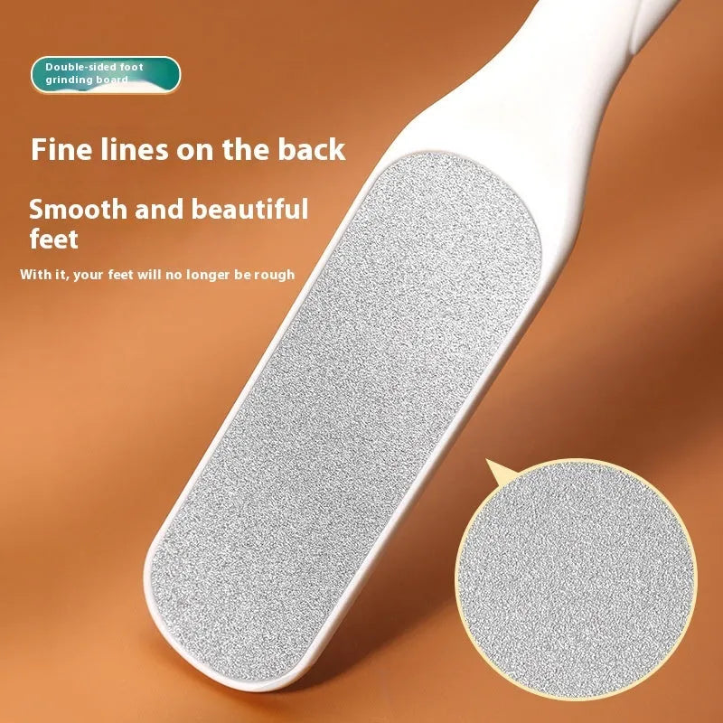 Double-sided stainless steel foot grinder tool with sandpaper file and grinder unit