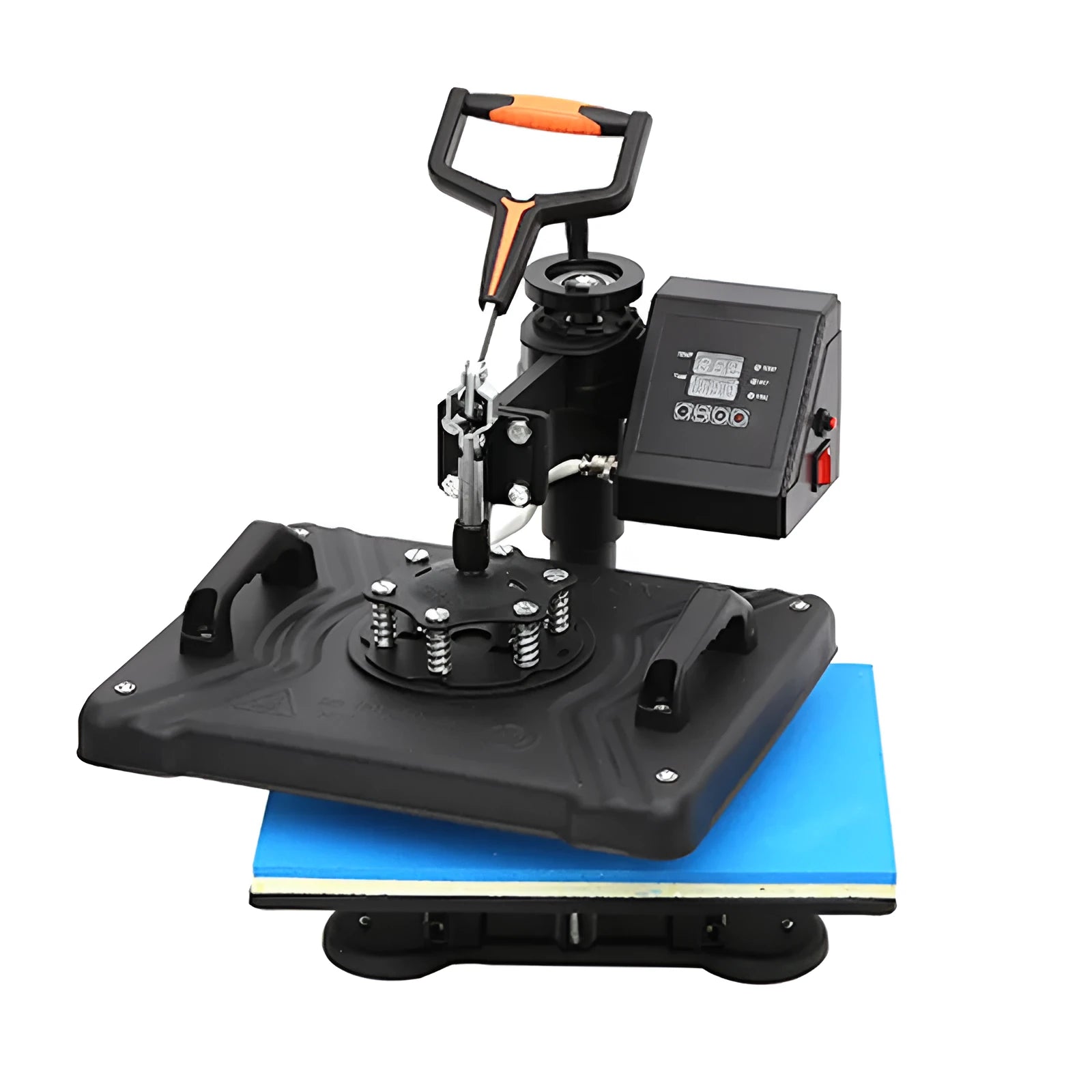 Black thermal transfer heat press machine with 70x70cm printing plate for t-shirt and fabric applications