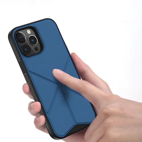 Simple black TPU back cover case for iPhone 13 Pro Max on a table.