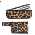 Soft light luxury storage protective bag shown in leopard print and yellow colour options.