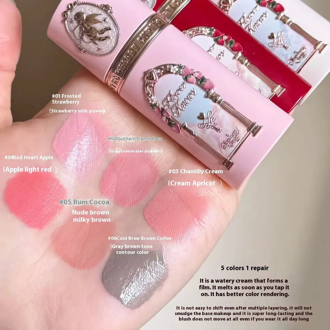 Cupid series liquid blush bottle in one of six available shades for natural cheek colour