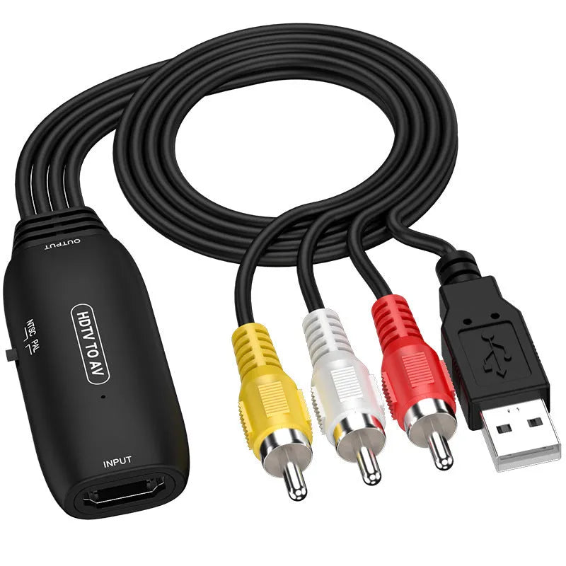 HDMI to AV converter cable with 110cm length for video signal conversion