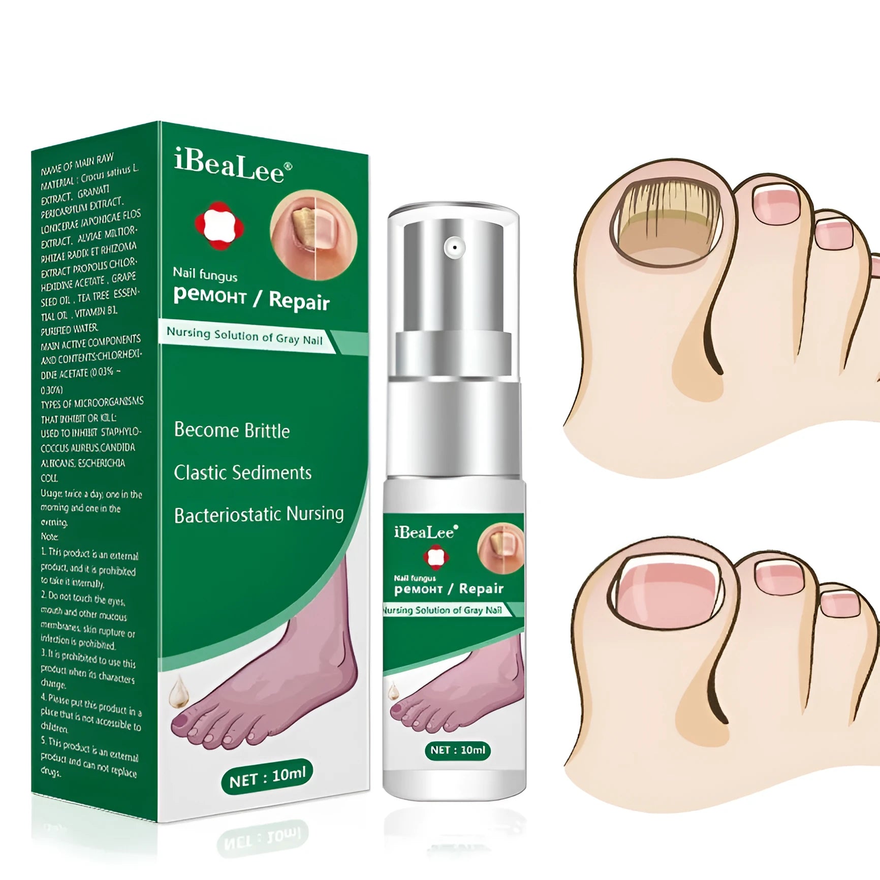 10ml bottle of deck liquid antimicrobial foot repair dust for nail whitening