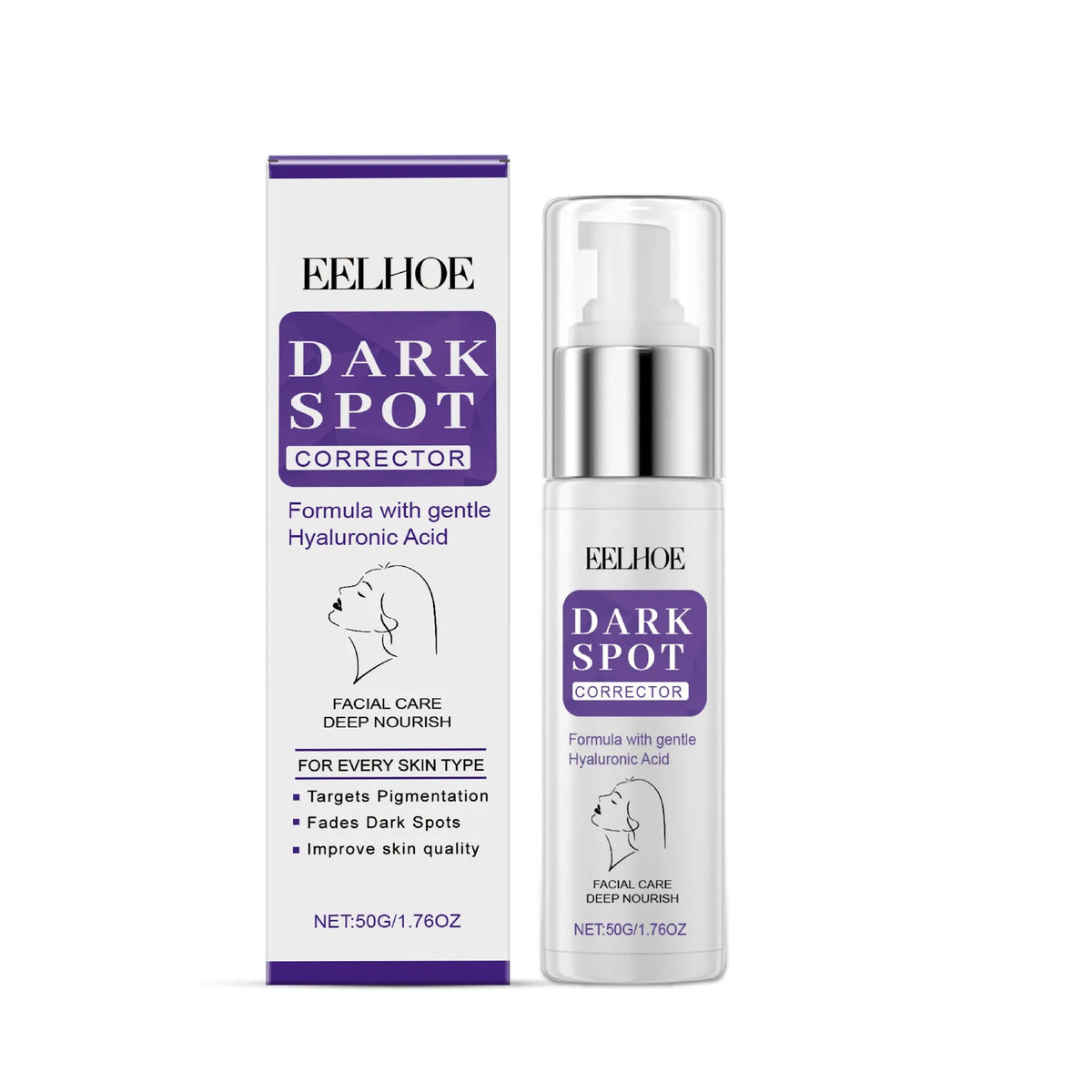 50g skin care cream in 3.5cm by 13cm packaging for daily moisturising and water oil balance