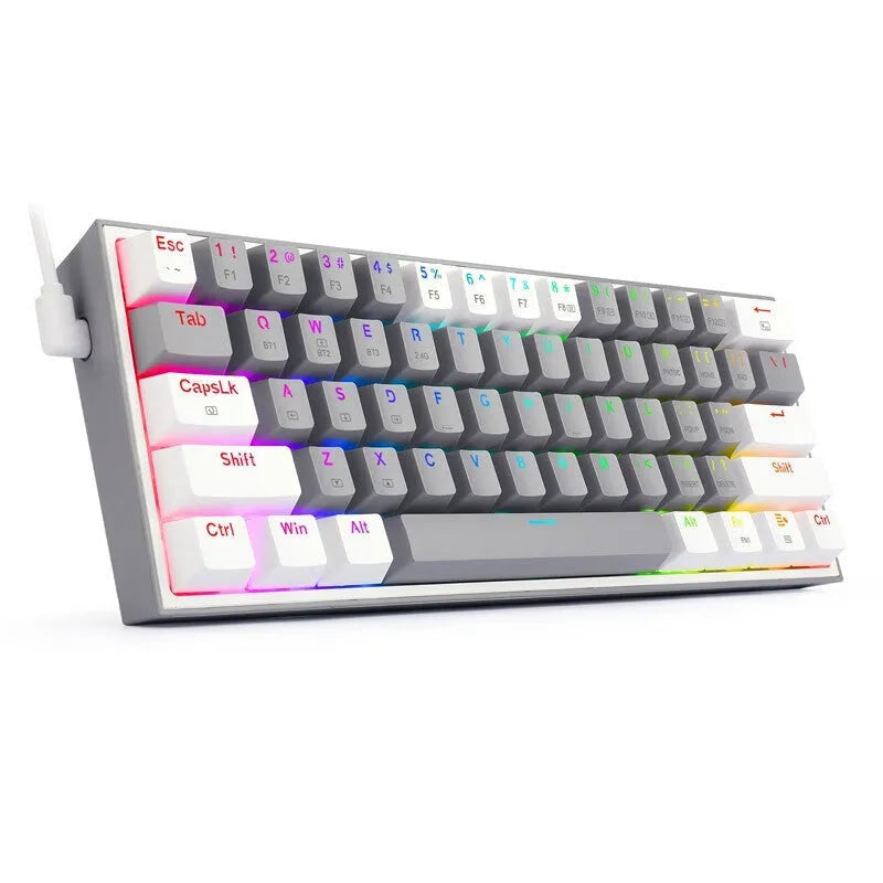 K617 RGB mechanical gaming keyboard in white pink colour with wired USB connection