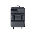 Black leather car seat back hanging storage bag with handle in two size options