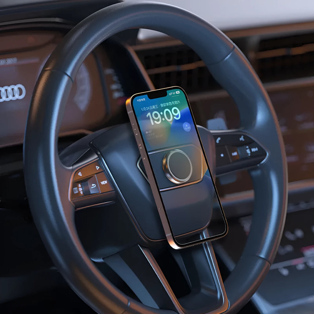 Obsidian black alloy magnetic adsorption mobile phone holder with centripetal force technology