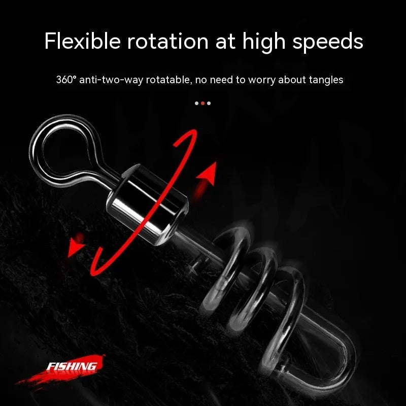Stainless steel 8-shaped fishing swivel connector in seven sizes