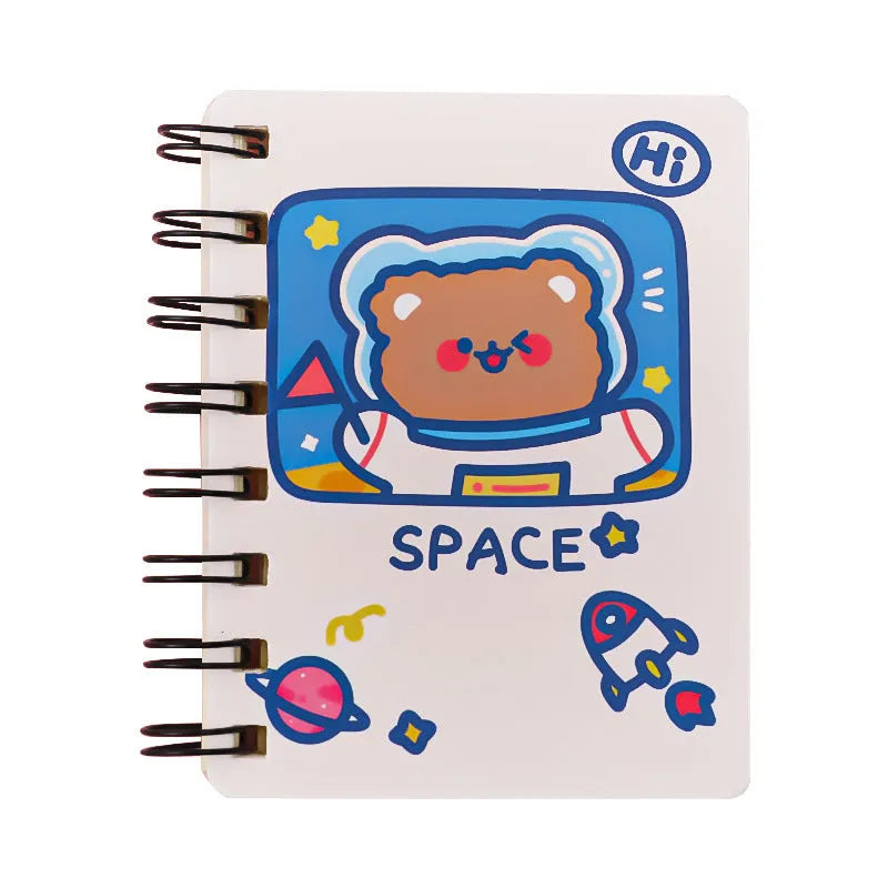 Astronaut series portable softcover pocket flipper notebook showing one of four space-themed cover designs.